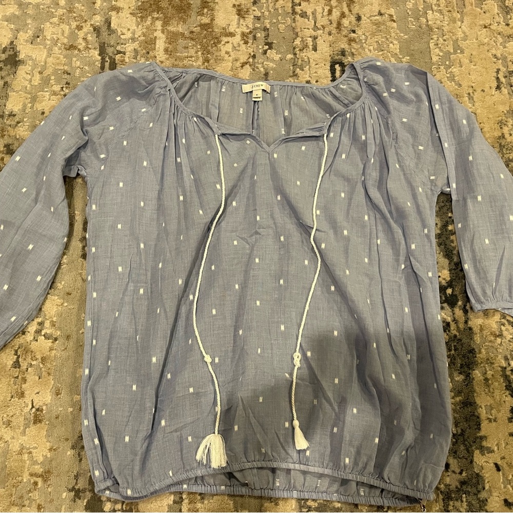 JCrew Chambray peasant top, Women’s Small